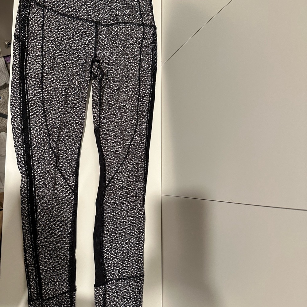 lululemon athletica Black and White Patterned Leggings